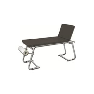 Lettino visita medica - cromato - nero